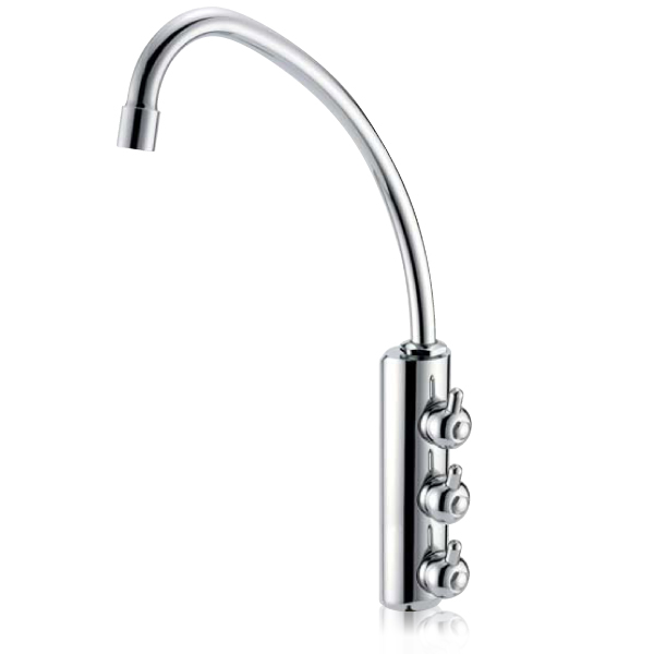Rubinetto ForHome® 3 Vie Cromo Per Acqua Depurata - Miscelatore Per Lavello, Con Ingresso Acqua Depurata - Foto 6