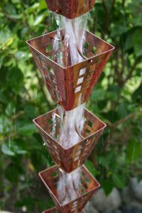 Rain Chain Antique Copper Cup - fluidibilità 5/5 - Art & Crafts - KIT Complete Chain - (17)