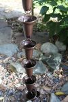 Rain Chain  Aluminum Bronze Cup - fluidibilità 3.5 / 5 - Cross Bell BR - KIT Complete Chain - (19)