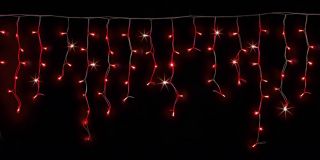 LED Tent 4,8mt x 1m 160 LED Pavement Stalactite Led RED with WHITE FLASH - EXTENDABLE