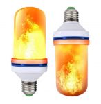 FLAME LIGHT BULB FIRE EFFECT FLANGE LIGHT BULB LED EFFECT FOR CHRISTMAS, HALLOWEEN AND PARTY - UP+DOWN VERSION -