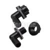Hose connection 90 ° / Overflow 3/8 "black