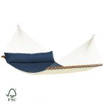 Amaca kingsize imbottita con asta certificata FSC™ North American Blue-Panna (ds)