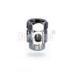 Water supply connector with free nut 1/4 "- 3/8" x3 / 8 "(or)