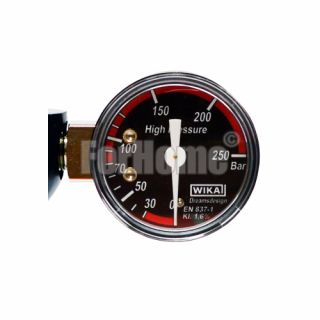 Spare Co2 pressure gauge Ø40 0-250 Bar BSP 1/8 "(high pressure) for code 01012007