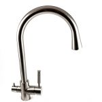 ForHome® 3 Way Tap For Purified Water Tap For Purifier (color: Brushed Nickel)