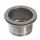 Elongated drain stainless steel adapter for waste grinder ZeroTrash ForHome® sink for ceramic type sinks,..