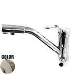 ForHome® 3 Way Tap For Purified Water Tap For Purifier (color: Nickel)     2 single outlets tap (cold water - hot water)