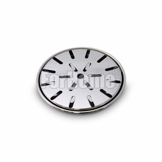 Round drip tray for polished stainless steel columns - Ø120 mm. - with grill