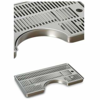 Rounded drip tray for stainless steel columns - 400x220xØ150 mm.
