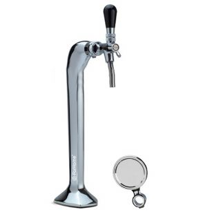 Column for tapping beer or purified water ForHome Cobra Ice 1 Way Chrome color Complete with taps, medallions
