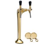 Column for tapping beer or purified water ForHome Cobra Palmer 2 ways brass Complete with: taps, medallions