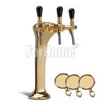 Column for tapping beer or purified water forHome Cobra Palmer 3-way brass Complete with: taps, medallions
