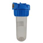 Water Filter Container 10 "In / Out 3/4" brass Col. Transparent