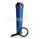 Contenitore per Filtro Acqua da 20" In/Out 1" Col. Blue con chiave e pulsante di rilascio pressione (or)