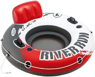Inflatable Floating Donut for Pool / Sea Life Buoy with Intex Red River Net 135 cm