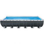 Intex Above Ground Rectangular Pool Ultra XTR Frame Pools dim.732x366x132cm Sand filter, Ladder, Towel and Cover