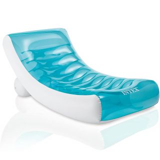 Inflatable Floating Armchair for Pool / Sea Transparent Tanning Mat cm 188x99 Intex