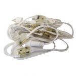 White lights chain 10 white strobe LEDs mt. 5 Extendable with power cable