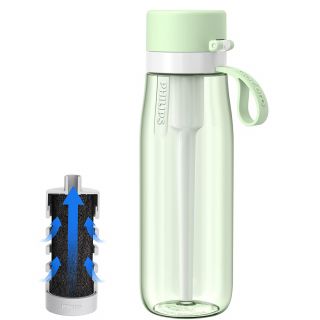 Philips GoZero Water Filter Bottle, 1 Filter Included, Daily Bottle 660ml Activated Carbon Filtration, green