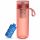 Philips GoZero Bottle, 1 Filter Included, 590ml Fitness Bottle, Activated Carbon Filtration Purified Water, Light Red