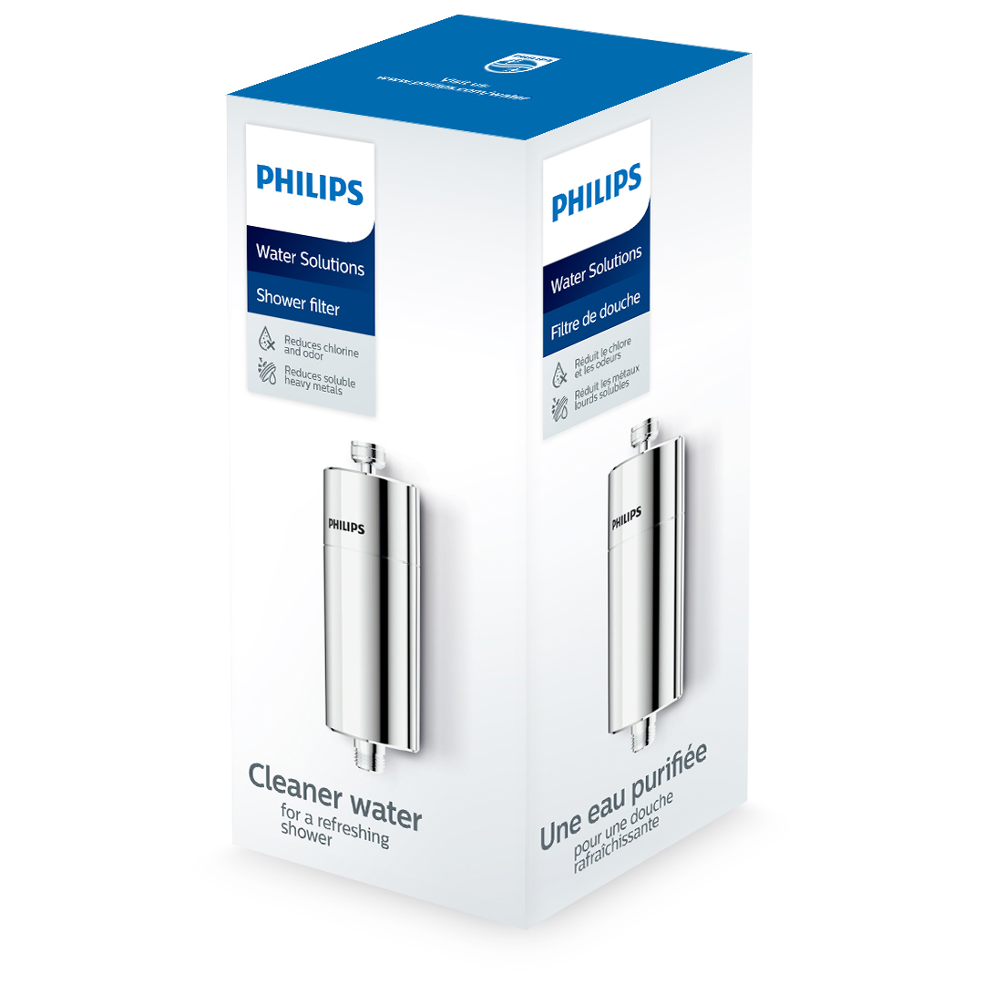 Sistema Filtro per Doccia Philips Water Filtrante in Linea con Filtro al  Carbone Attivo per Cloro